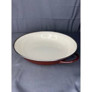 Vintage MCM Double Handle Sizzle Server 8 1/2" Brown